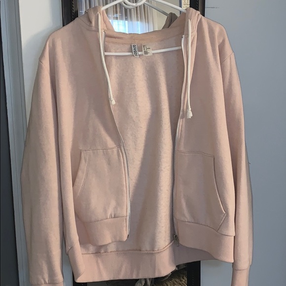 Sweaters - Pink h&m zip up hoodie